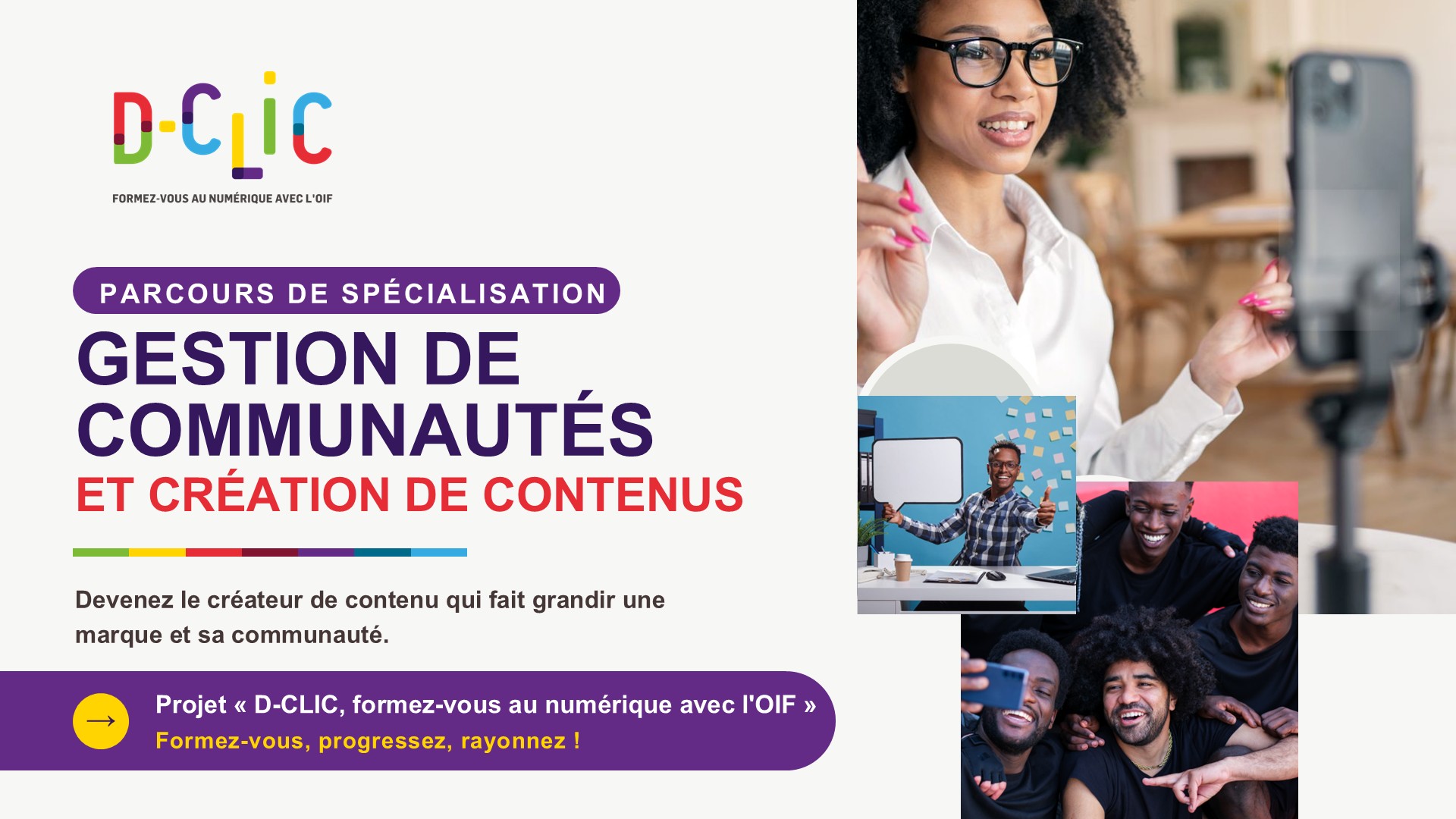 Gestion de communautés et création de contenus