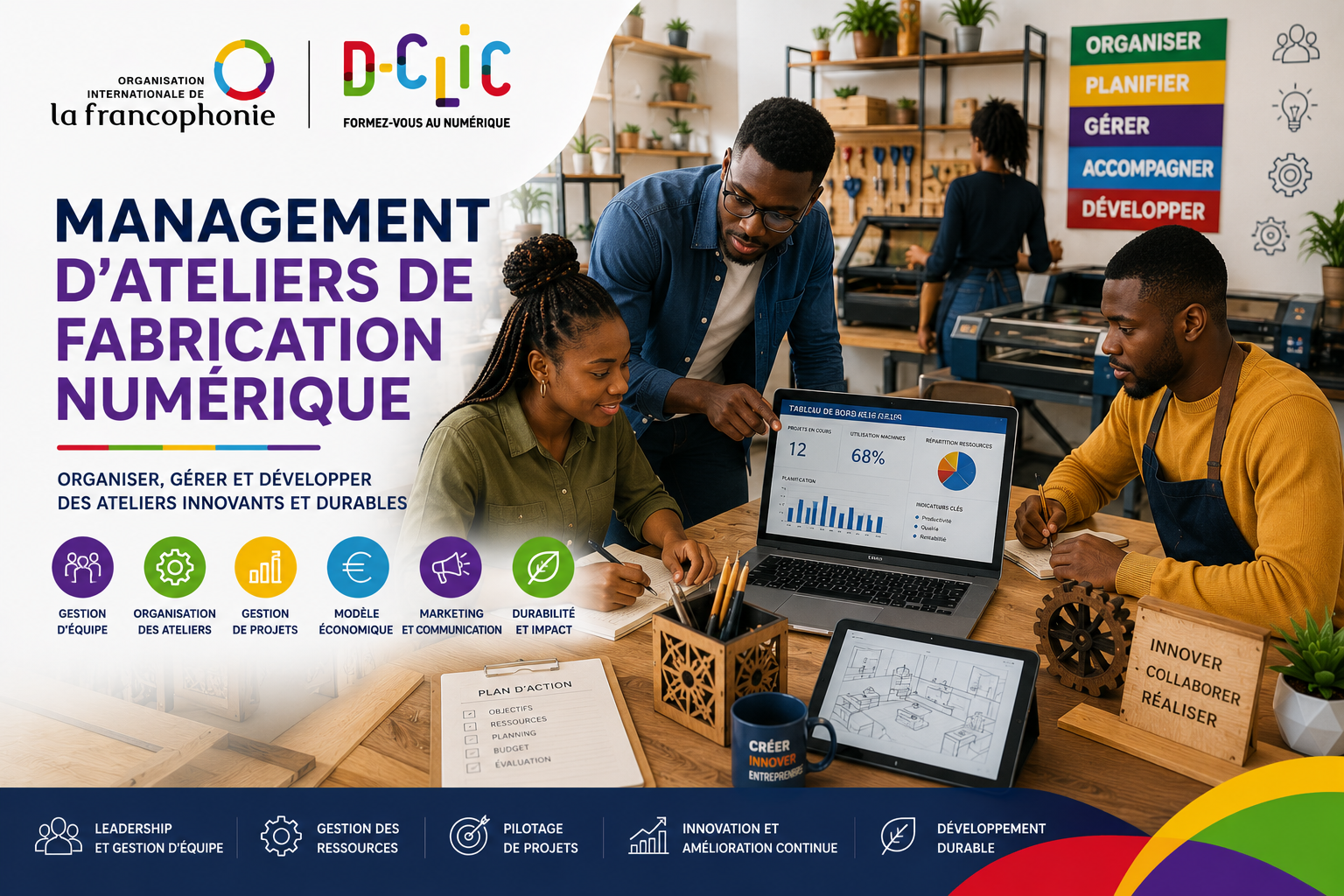 Management d'ateliers de fabrication numérique