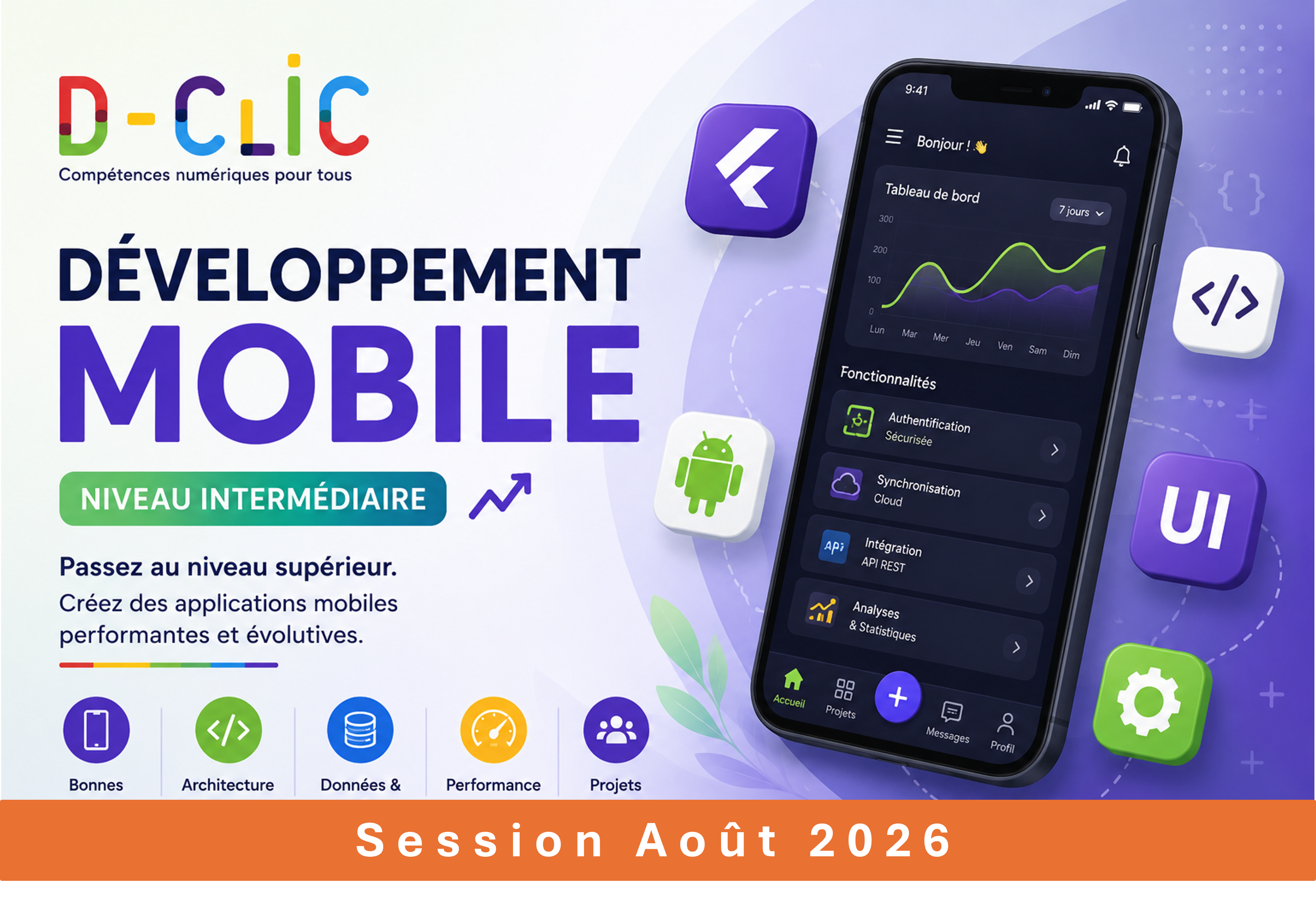 Développement Mobile niveau intermédiaire - Session Août 2026
