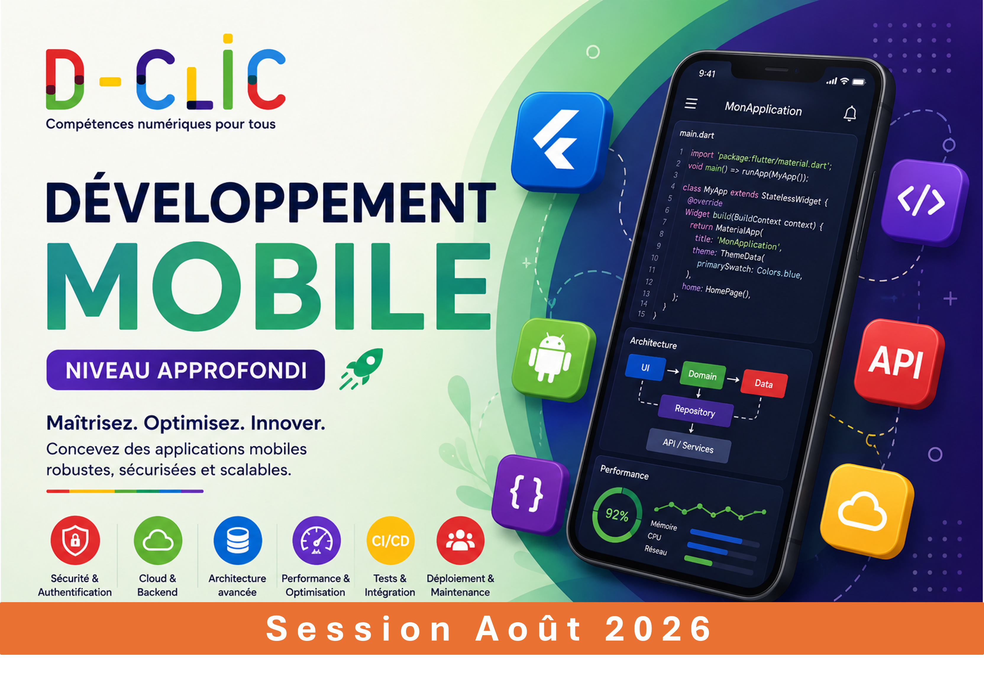 Développement Mobile niveau avancé - Session Août 2026